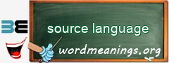 WordMeaning blackboard for source language